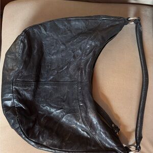 Frye Black Leather Hobo Bag
